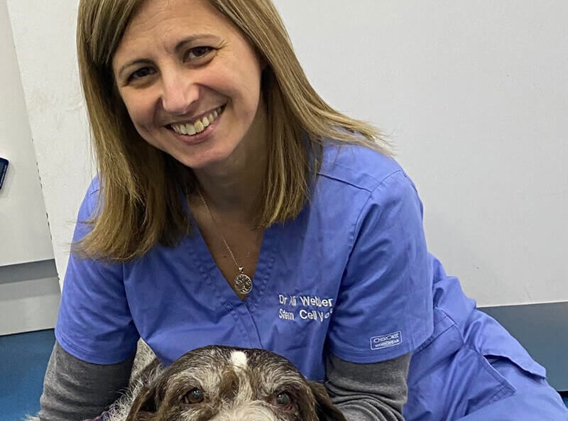 Vet Ali with cute dog