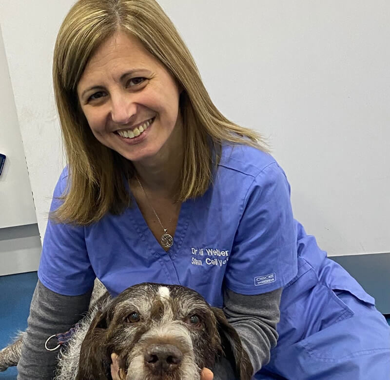 Vet Ali with cute dog